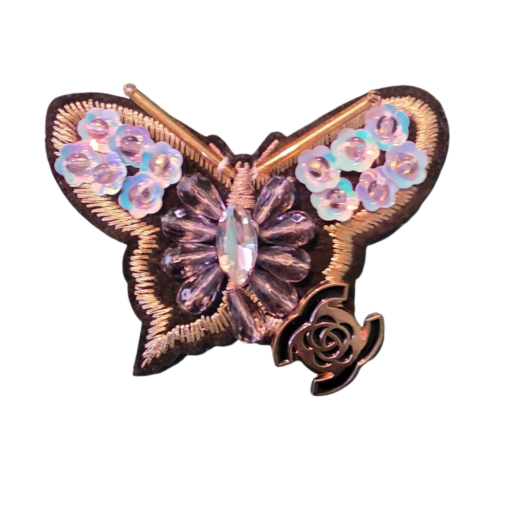 Fashion Lux  Butterfly Rhinestone With Charm Applique Patch